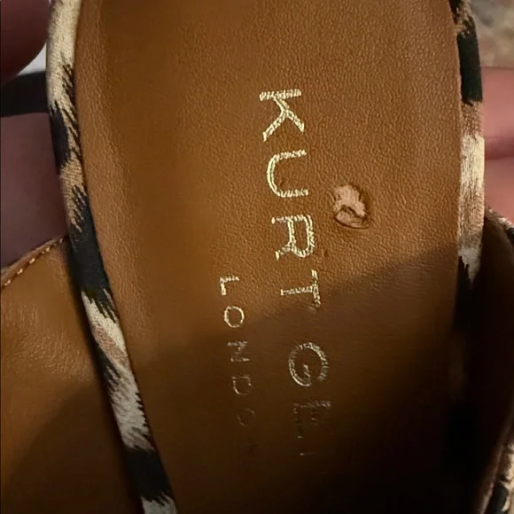 Kurt Geiger Bella Leopard Mules with Green Jewel Eye - Picture 5 of 5